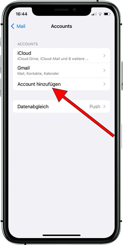 E-Mail-Konto hinzufügen Apple iPhone 12 Pro Max