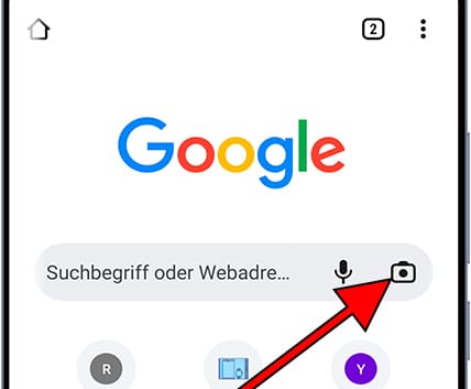 Google- und Chrome-Symbole auf Android