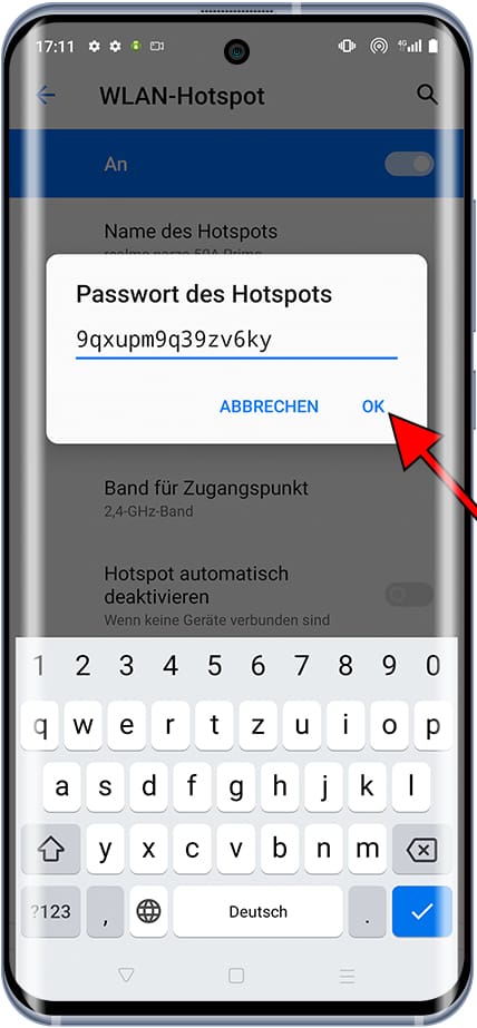 Ändern Sie das Android-Hotspot-Passwort