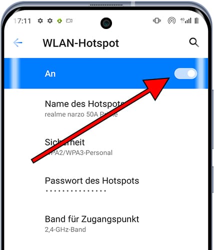 Aktivieren Sie den WLAN-Hotspot für Android
