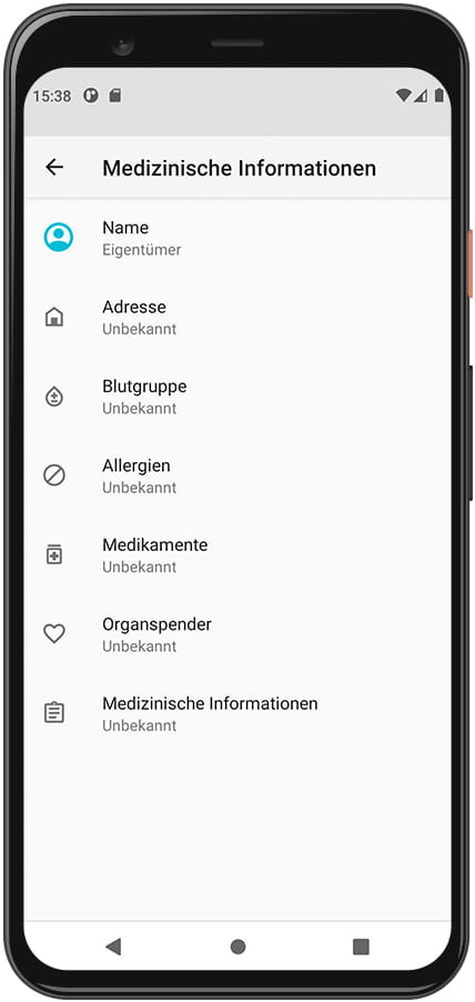 Medizinische Informationen für Android