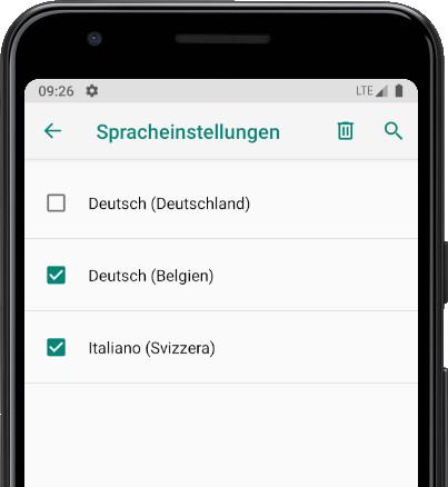 Sprachen löschen Android