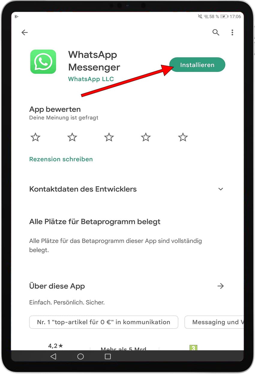 Installieren Sie WhatsApp